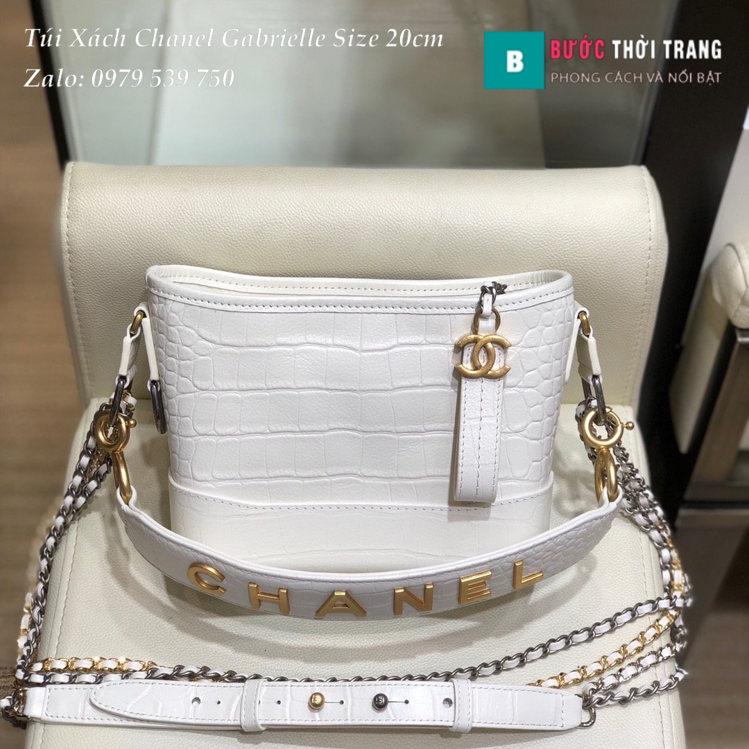 Túi Xách Chanel Gabrielle siêu cấp size 20cm màu trắng (1)