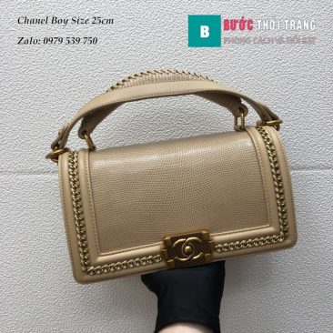 Túi xách Chanel Boy Viền Xích Siêu Cấp Da Cá Đuối (1)