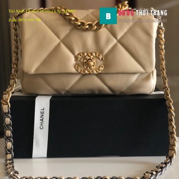 Túi Xách Chanel 19 Flap Bag Siêu Cấp Màu Da Tay Da Cừu - AS1160 (1)
