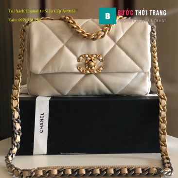 Túi Xách Chanel 19 Flap Bag Siêu Cấp Màu Gạo - AS1160