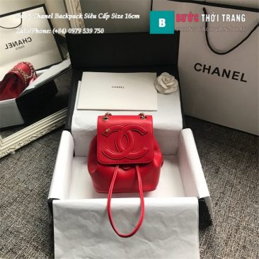 Ba lô Chanel Backpack Siêu Cấp Size 16cm màu đỏ - AS0325 (1)