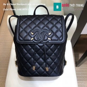 Ba lô Chanel Backpack siêu cấp size 20cm da hạt - A091228 (1)