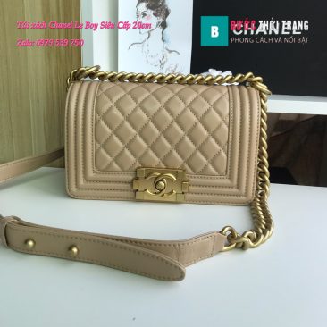 Túi Xách Chanel Boy Siêu Cấp ô trám màu da tay 20cm - A67085 (1)