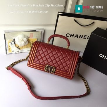 Túi Xách Chanel Boy siêu cấp ô trám quai cứng size 20cm - A67086 (10)
