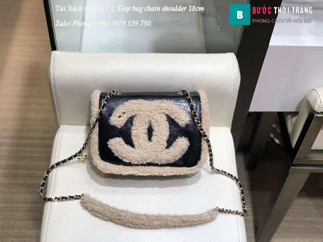 Túi Xách Chanel CC Flap bag chain shoulder siêu cấp 18cm – AS0321