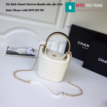 Túi Xách Chanel Chevron Handle with Chic Bucket 12cm - A57861