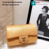 Túi Xách Chanel Classic siêu cấp da trăn size 20cm màu cam nhạt - CF1116 (1)