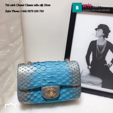 Túi Xách Chanel Classic siêu cấp da trăn size 20cm màu hoa văn 2 - CF1116 (10)