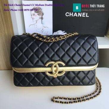 Túi Xách Chanel Enamel CC Medium Double Flap 26cm - A57276