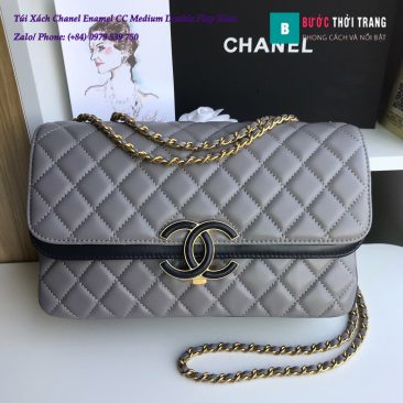 Túi Xách Chanel Enamel CC Medium Double Flap 26cm - A57276 (28)