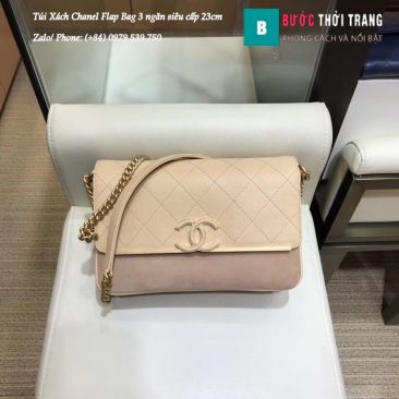 Túi Xách Chanel Flap Bag 3 ngăn siêu cấp size 23cm