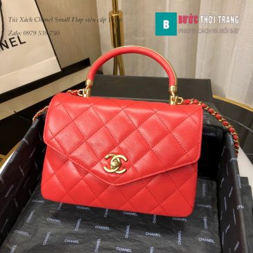 Túi Xách Chanel Small Flap siêu cấp màu đỏ 19cm - AS0625 (1)