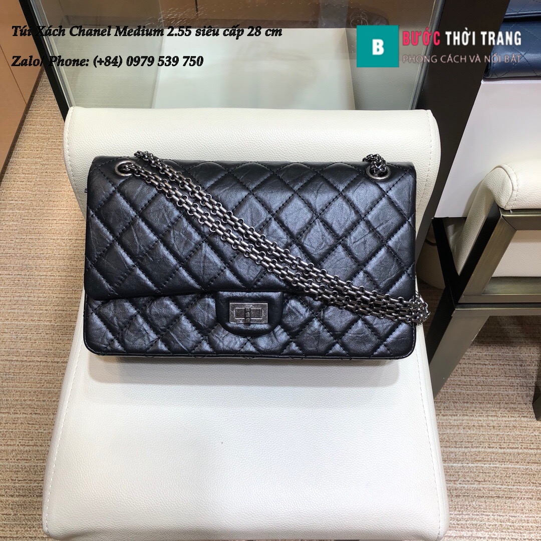 Túi xách Chanel Medium 2.55 đeo chéo hàng siêu cấp 28cm – 037587 (1)