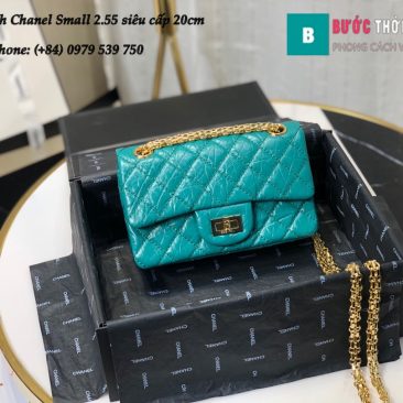 Túi xách Chanel Small 2.55 đeo chéo hàng siêu cấp xanh ngọc 20cm - AS0874 (1)