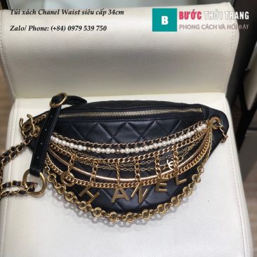 Túi xách Chanel Waist siêu cấp đeo bụng màu đen size 34cm - A00775 (1)