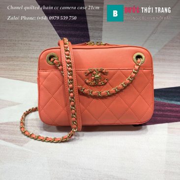 Túi xách Chanel quilted chain cc camera case siêu cấp màu cam - AS0971 (1)