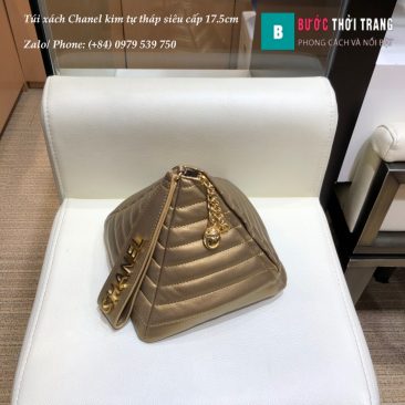 Túi xách Chanel xách tay siêu cấp hình kim tự tháp màu đen - AS86802 (1)