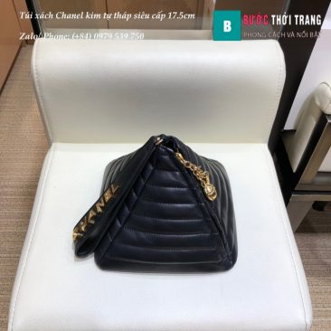 Túi xách Chanel xách tay siêu cấp hình kim tự tháp màu đen - AS86802